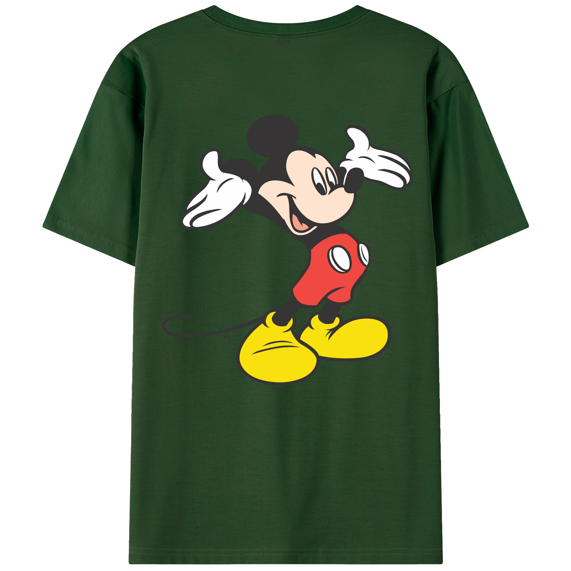 （画像用） ミッキーマウス Mickey Mouse 綿100％半袖Tシャツ（背面プリント）